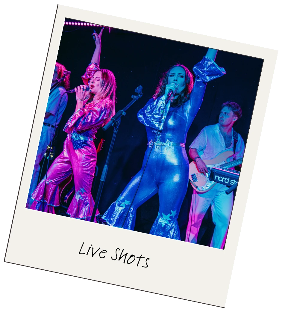 ABBA tribute singers and band performing live