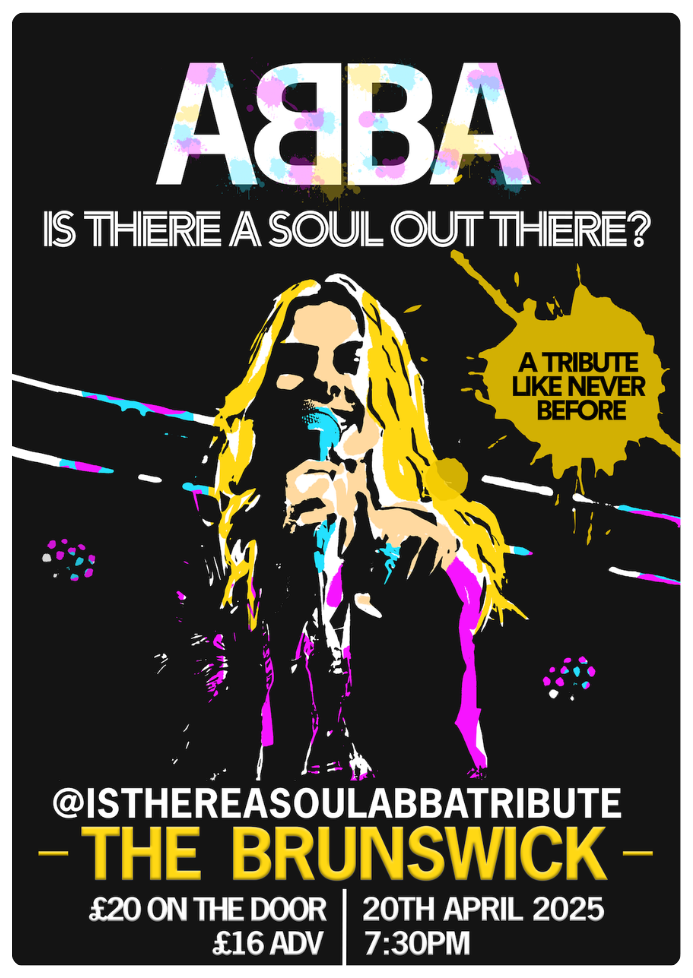 Is There a Soul Out There ABBA tribute event poster